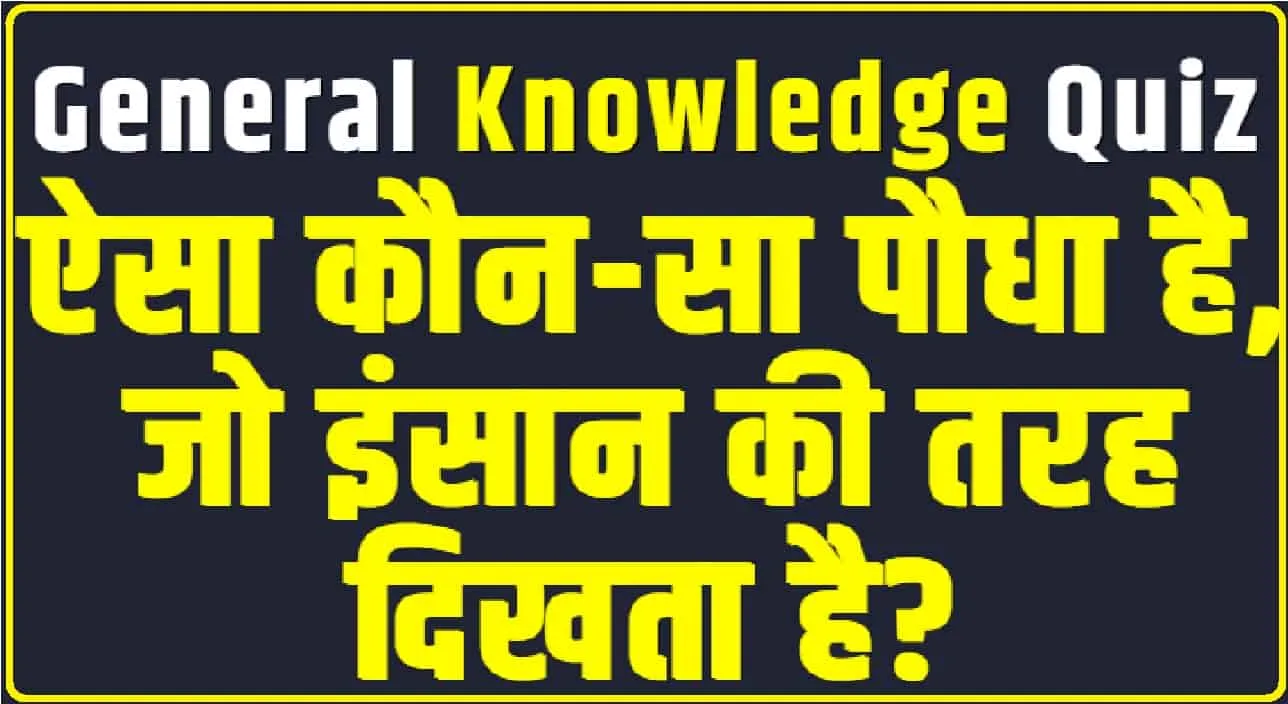 General Knowledge Trending Quiz || ऐसा कौन-सा पौधा है, जो इंसान की तरह दिखता है?