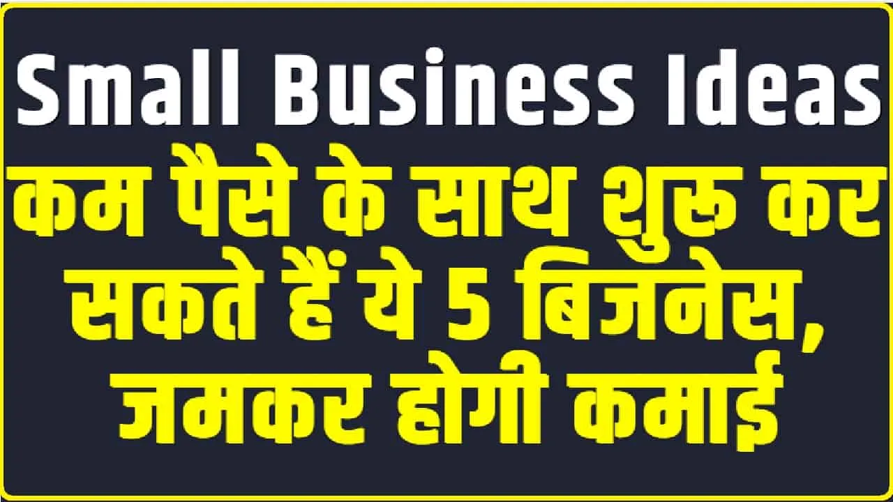 Small Business Ideas ||  कम पैसे के साथ शुरू कर सकते हैं ये 5 बिजनेस, जमकर होगी कमाई