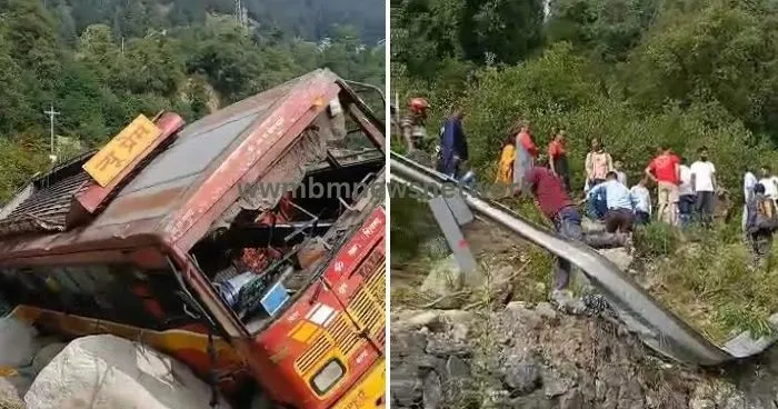 Himachal Bus Road Accident : मनाली से पठानकोट जा रही निजी बस हादसे की ​शिकार, 10 यात्री हुए घायल 