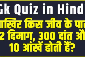 General Knowledge Quiz || आखिर किस जीव के पास 32 दिमाग, 300 दांत और 10 आंखें होती हैं?