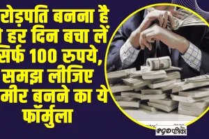 How to become Rich ll करोड़पति बनना है तो हर दिन बचा लें सिर्फ 100 रुपये, समझ लीजिए अमीर बनने का ये फॉर्मुला